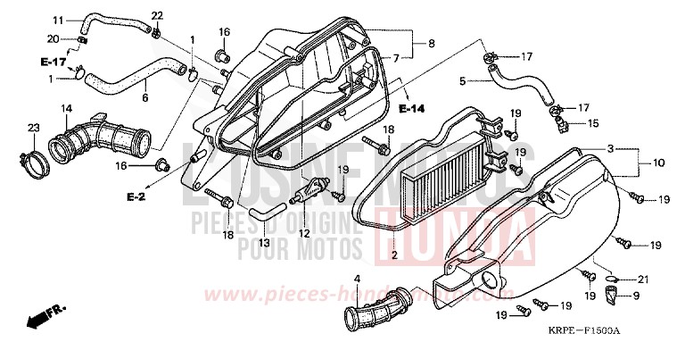 FILTRE A AIR de SCV 100 Lead GENY GRAY METALLIC (NHA04) 2005